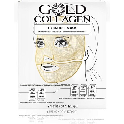 

Набор гидрогелевых масок GOLD COLLAGEN Маски для лица Уход за обезвоженной и уставшей кожей Тканевая маска с гиалуроновой кислотой против морщин и тонких линий с охлаждающим эффектом Сделано в Южной Корее