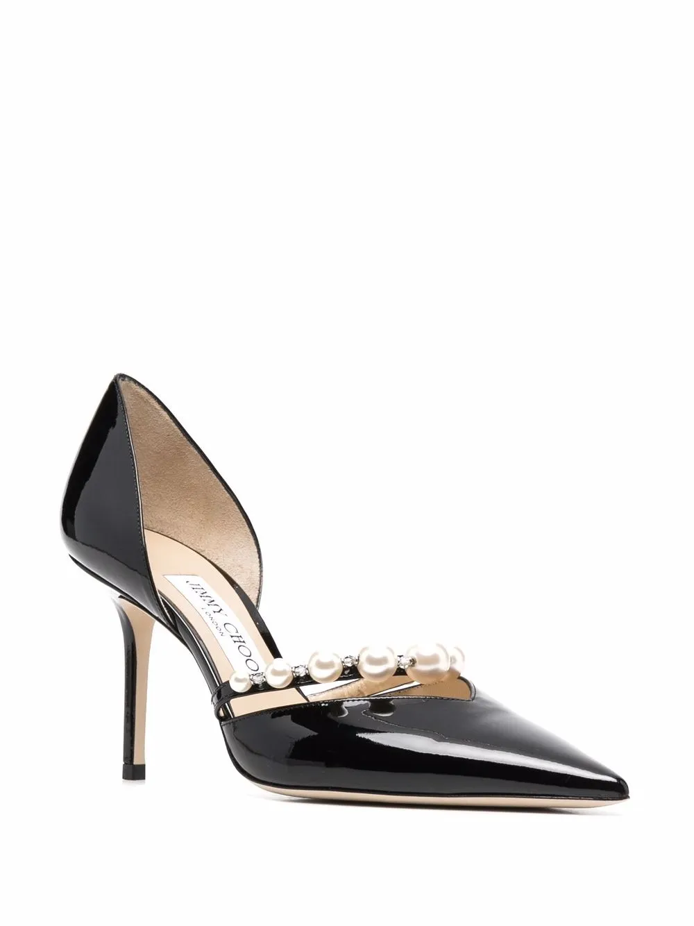 Туфли Aurelie 85 с искусственным жемчугом JIMMY CHOO, черный — фото 2