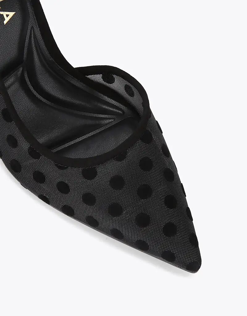 Туфли на каблуке Carvela Positano d'orsay polka heeled shoes in black — фото 3