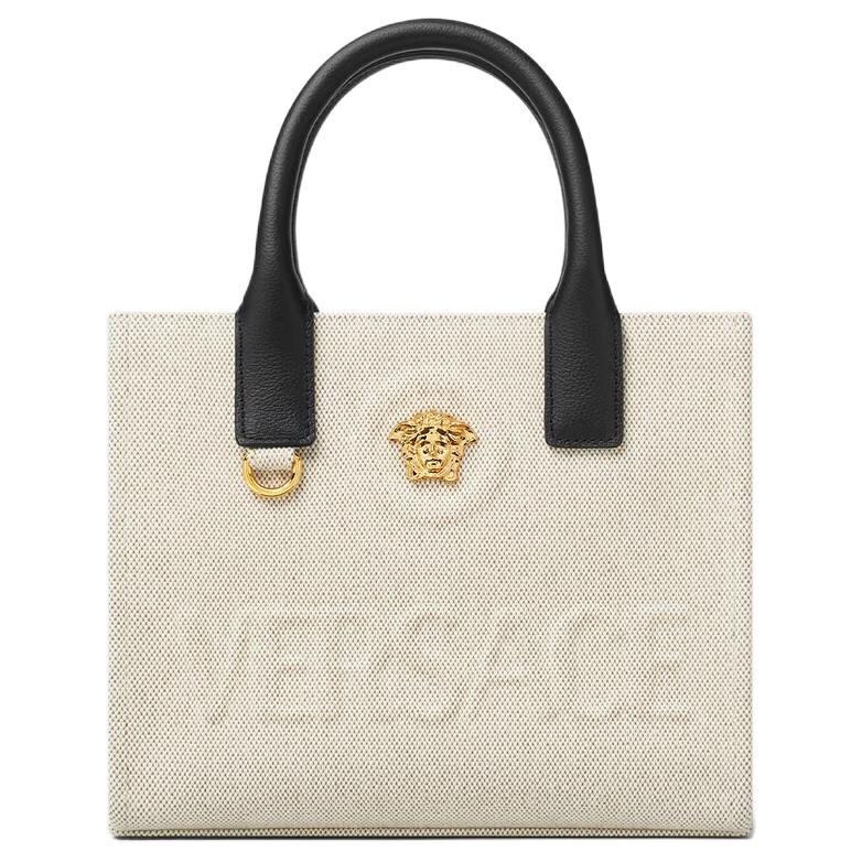 

VERSACE Миниатюрная хлопковая сумка Ла Медуза женская бежевая