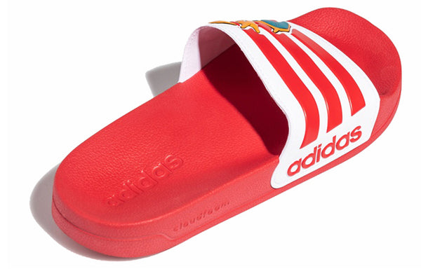 Тапочки pokmon x neo adilette shower red shoe 'red white' Adidas, красный — фото 2