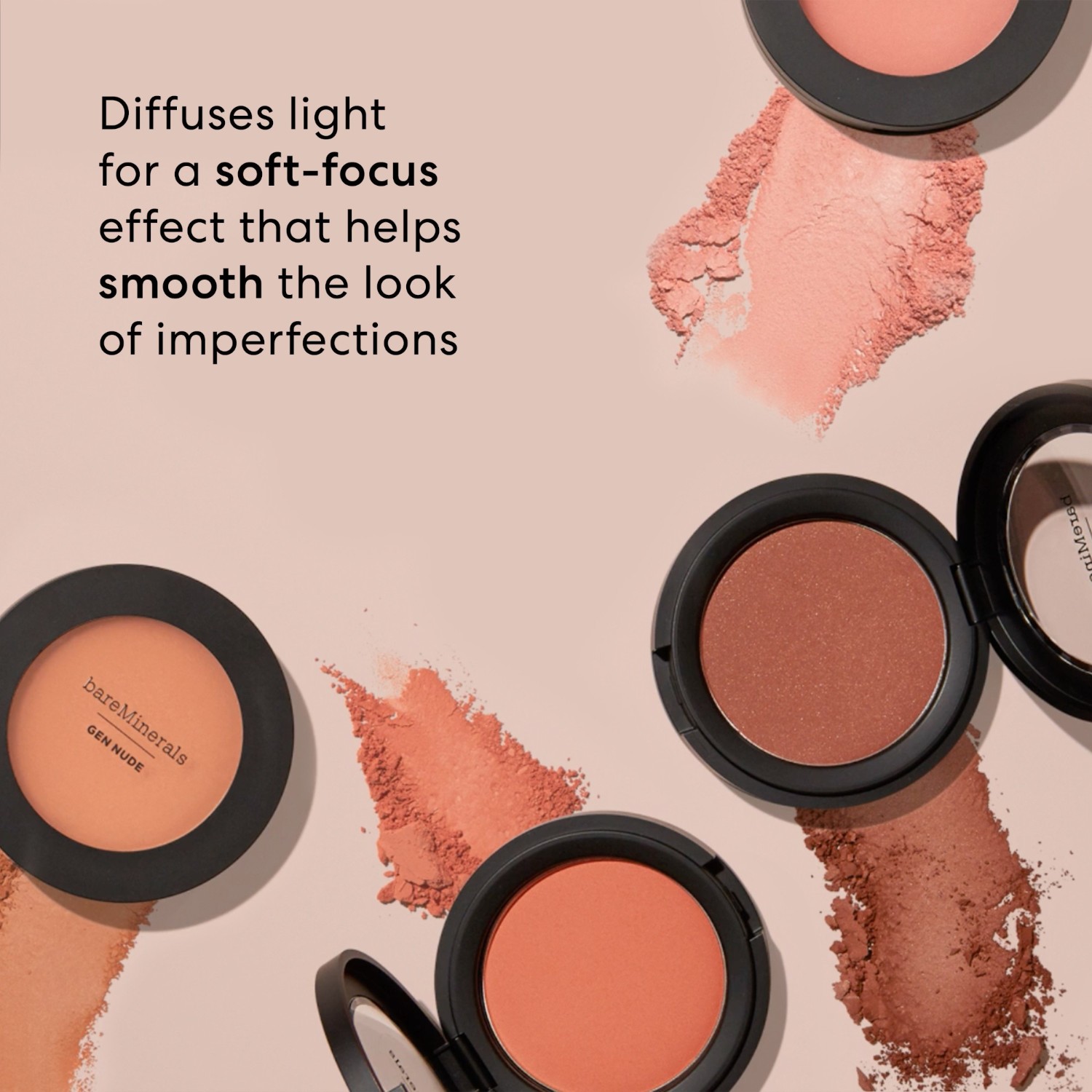 Румяна gen nude puderrouge Bareminerals, beige for days, вес 6 гр. — фото 4