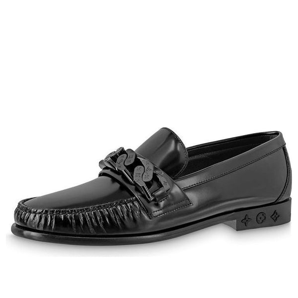 

Кроссовки loafers 'black with gathered pleats' Louis Vuitton, черный