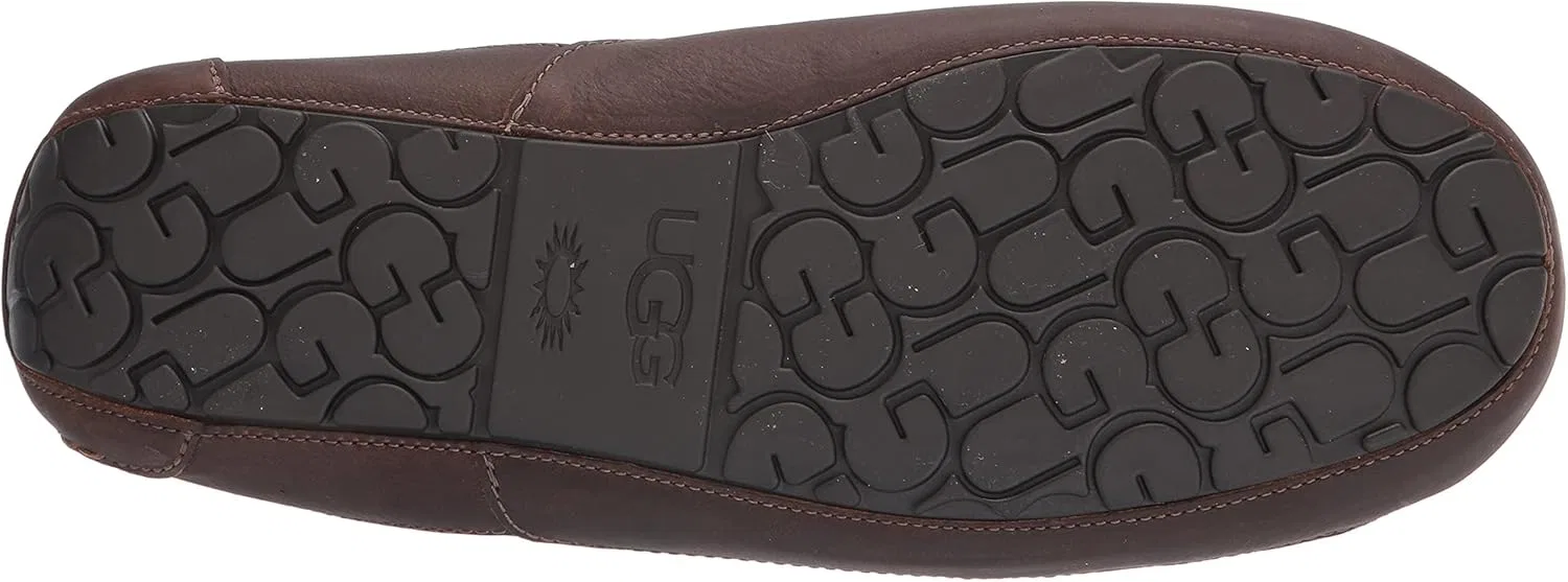 Тапочки из натуральной кожи, UGG, коричневый — фото 4