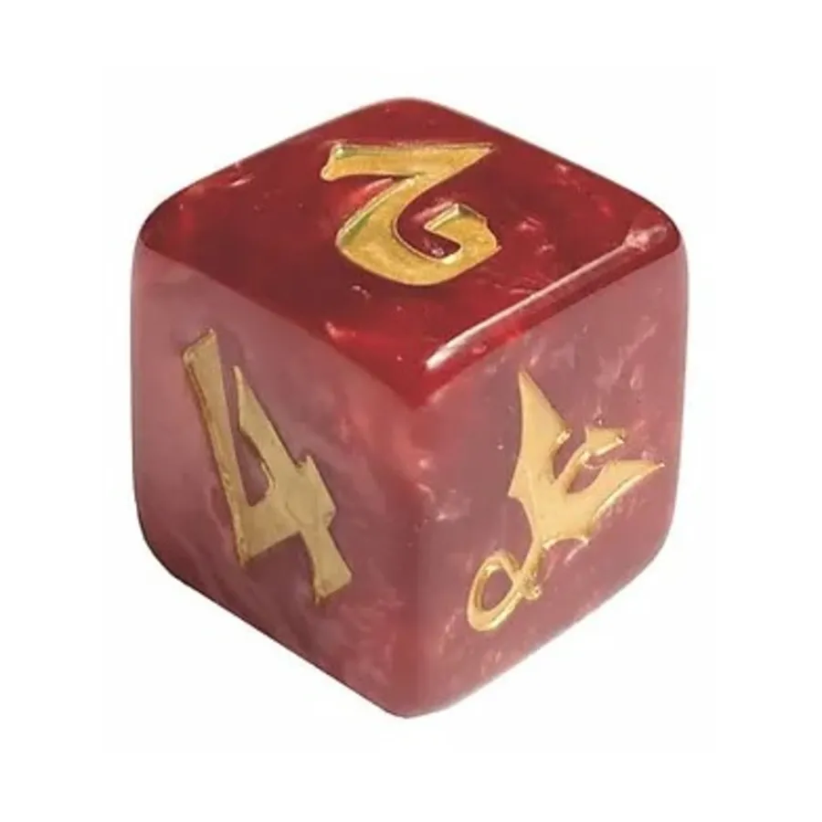 

d6 Имперский водоворот с золотом, Dragon Dice (Black Oak)