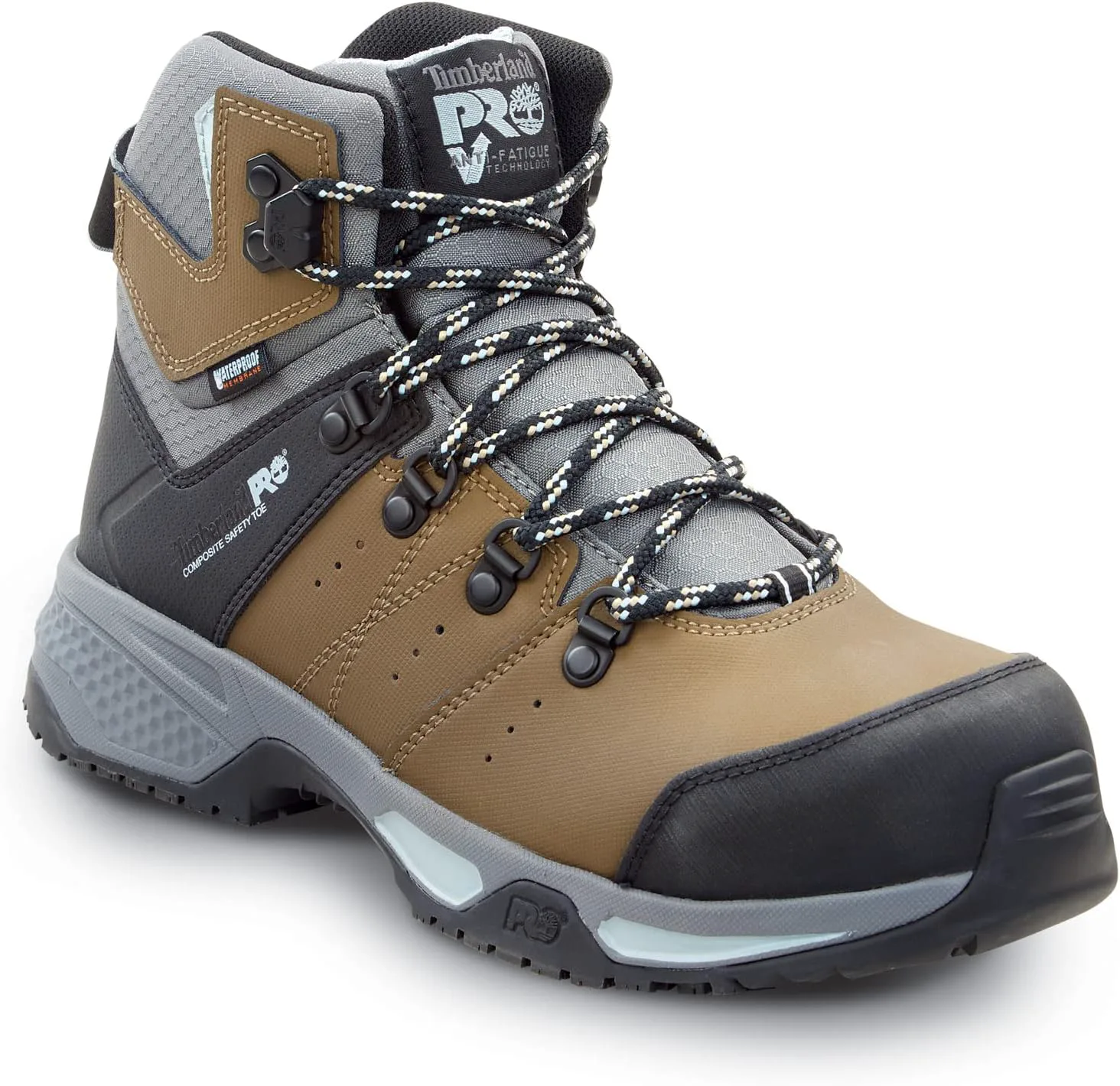 Женские водонепроницаемые походные ботинки Timberland PRO Switchback MaxTRAX с композитным носком, коричневый/синий — фото 4