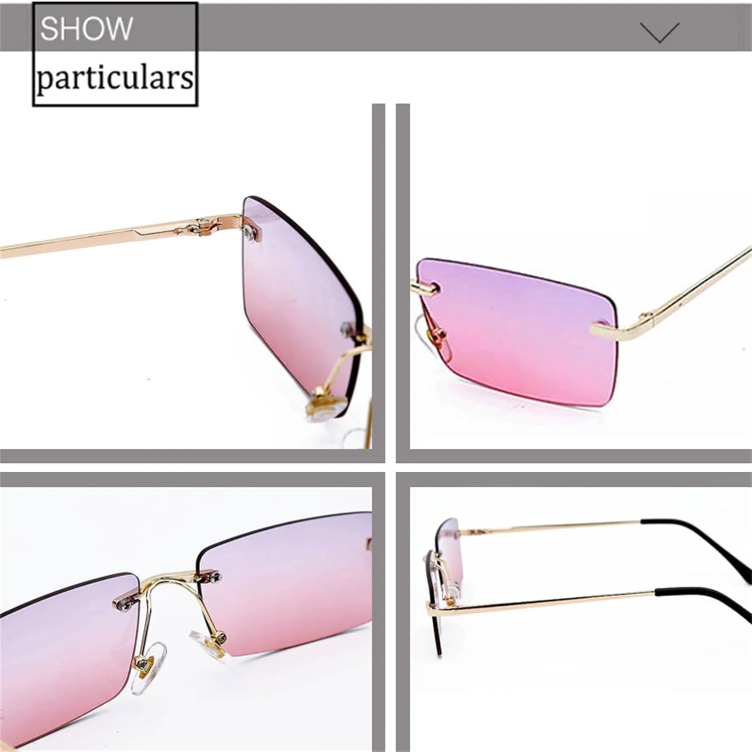 

Женские солнцезащитные очки без оправы, модные желто-оранжевые солнцезащитные очки для женщин и мужчин с защитой от УФ-излучения UV400 SZVVBKK, Orange-yellow