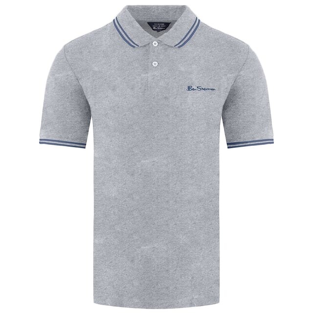 

Мужская рубашка-поло с двумя кончиками Ben Sherman, серый