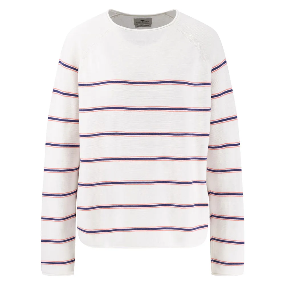 

Свитер Fynch Hatton Stripe Fine Cotton, белый