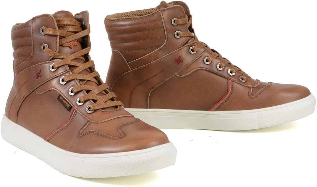 

Мужские мотоциклетные ботинки Milwaukee Leather - усиленная подошва, стелька с контролем климата, противоскользящая подошва, Mbm9154-cognac