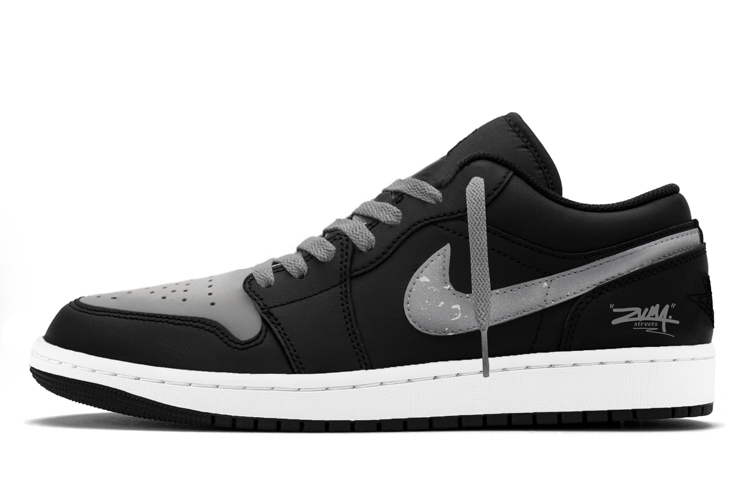 

Jordan Мужские баскетбольные кроссовки Air 1 Cushioning Low top Vintage Shadow Gray с амортизацией