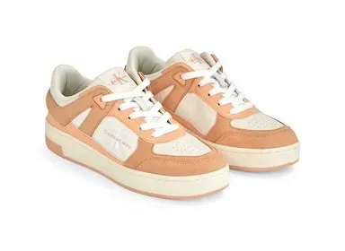 

Кроссовки на платформе Calvin Klein Jeans "BASKET CUPSOLE LOW MIX ML FAD", в стиле корзины, повседневная обувь, полуботинки, туфли на шнуровке, белый