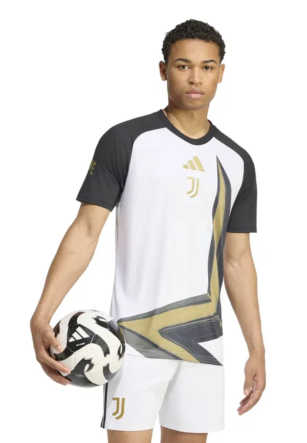 Толстовка Juventus 26/27 pre match club wear Adidas Performance, белый/черный — фото 2