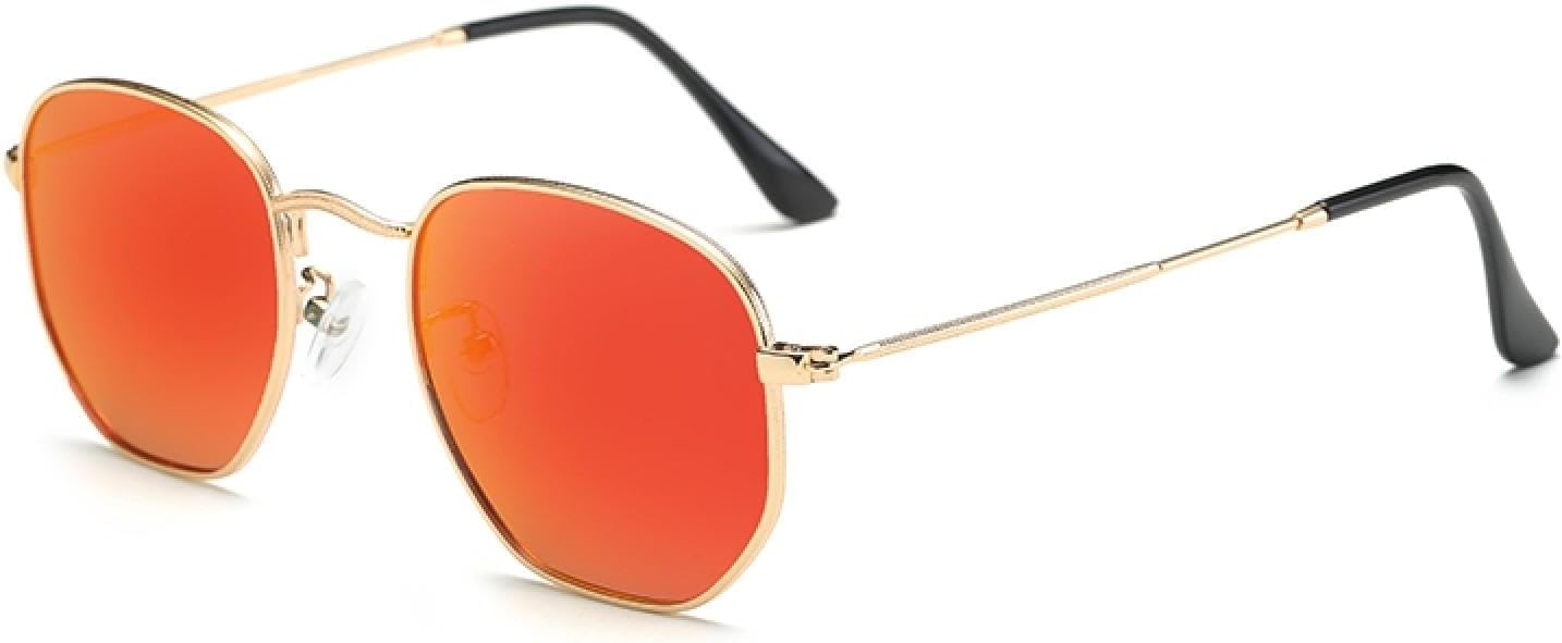 

Солнцезащитные очки с защитой UV400 | Металлическая оправа, линзы конфетного цвета | Для женщин и мужчин, для занятий спортом на открытом воздухе и вождения DSVIGF, C04 Gold Red