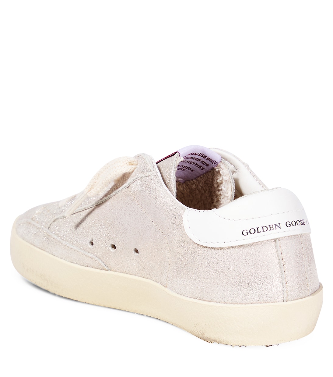 Суперзвездные замшевые кроссовки Golden Goose Kids, Sand/White — фото 2