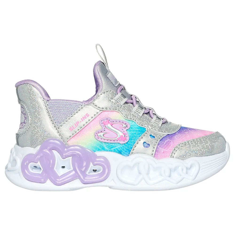 Слипоны Skechers Infinite Heart Lights Eternal Shimmer, мультиколор — фото 3