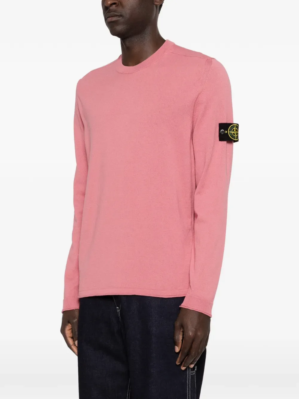 Свитер с круглым вырезом Stone Island, розовый — фото 3