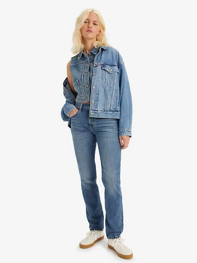 

Прямые женские джинсы Middy Levi's, цвет On Trend - Medium Wash
