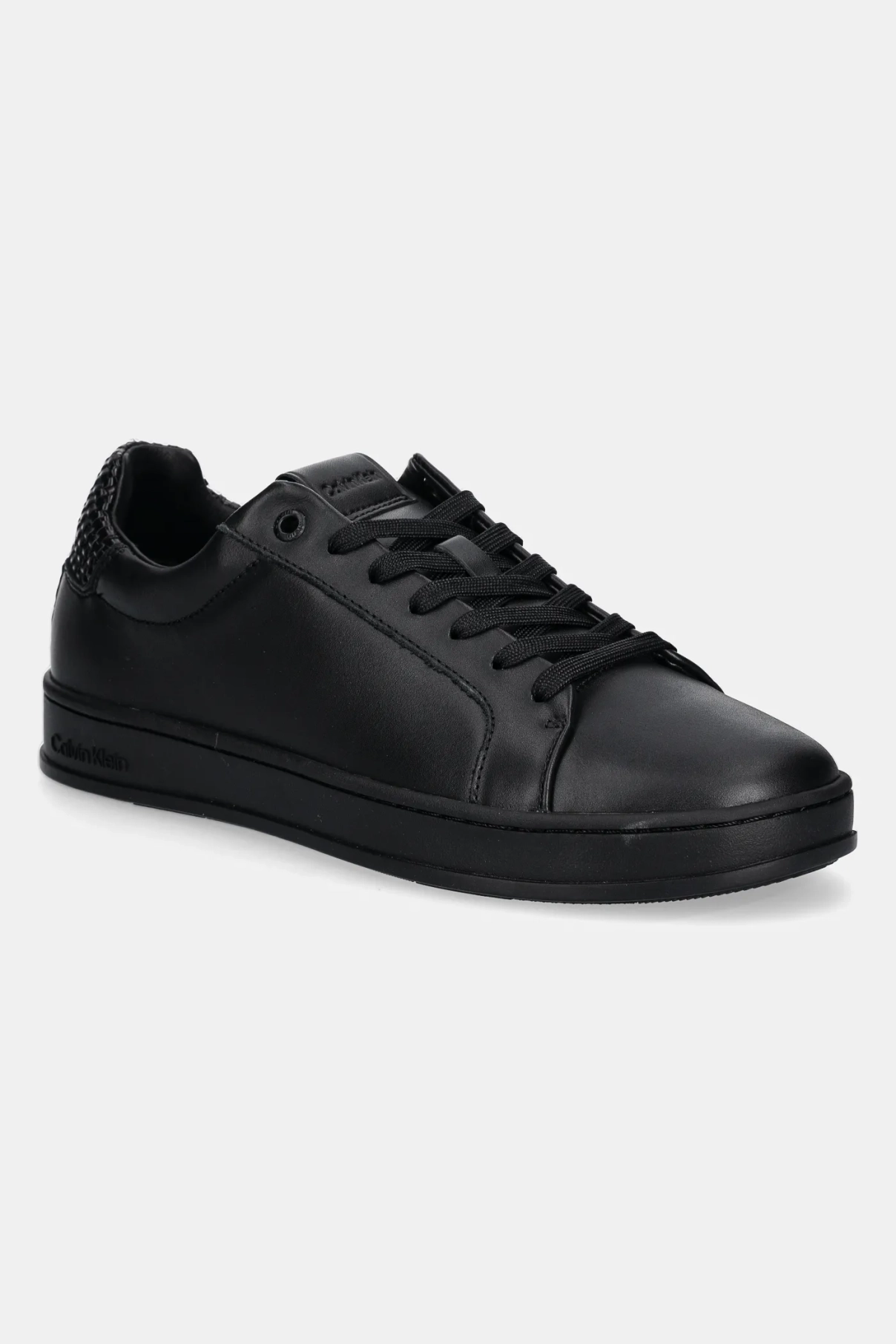 

Кожаные кроссовки LOW TOP LACE UP WOVEN Calvin Klein, черный