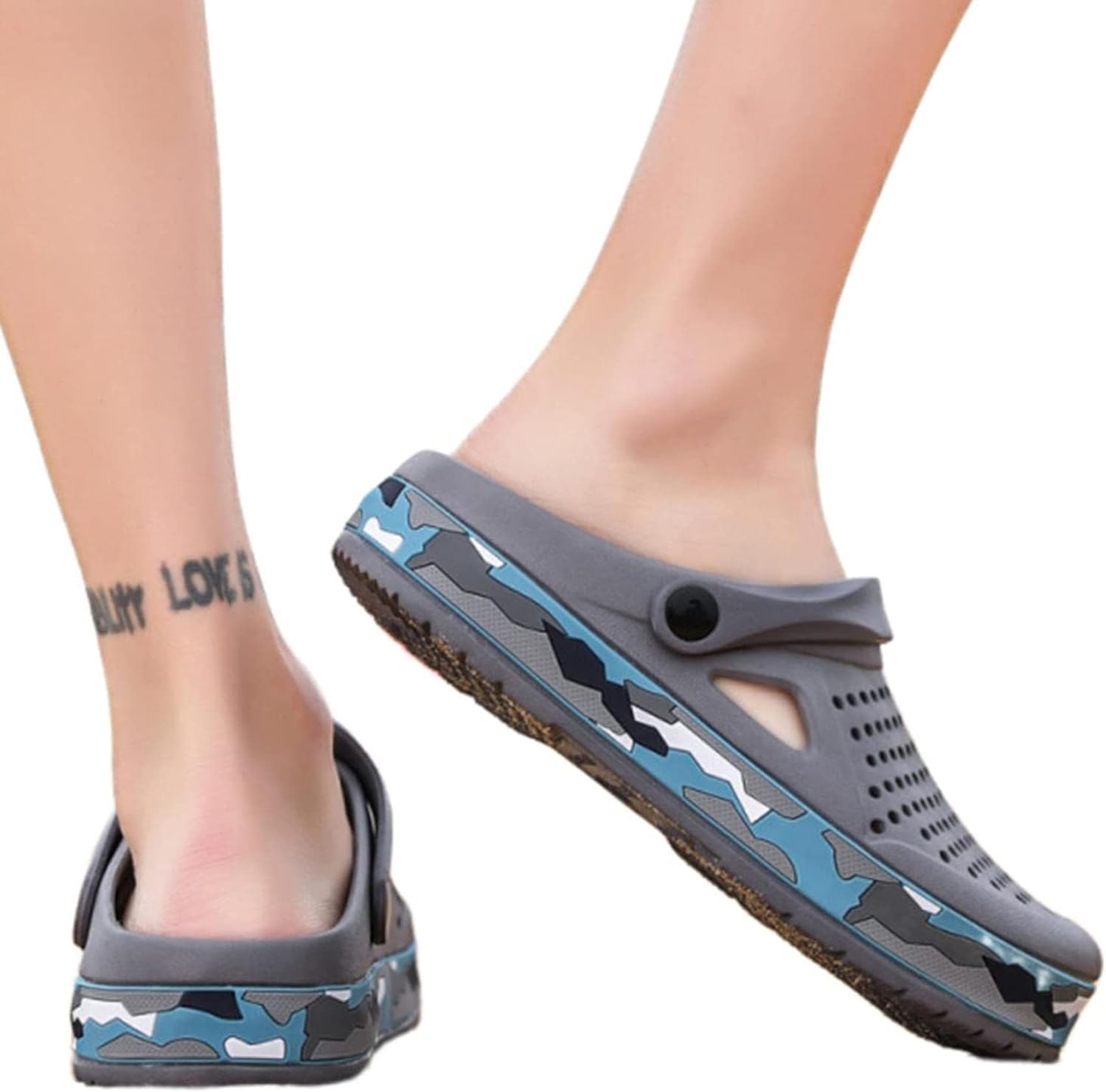 

Мужские сандалии 2022 года, садовая обувь, летние сандалии, дышащие сабо, легкие, большие размеры Myena, серый