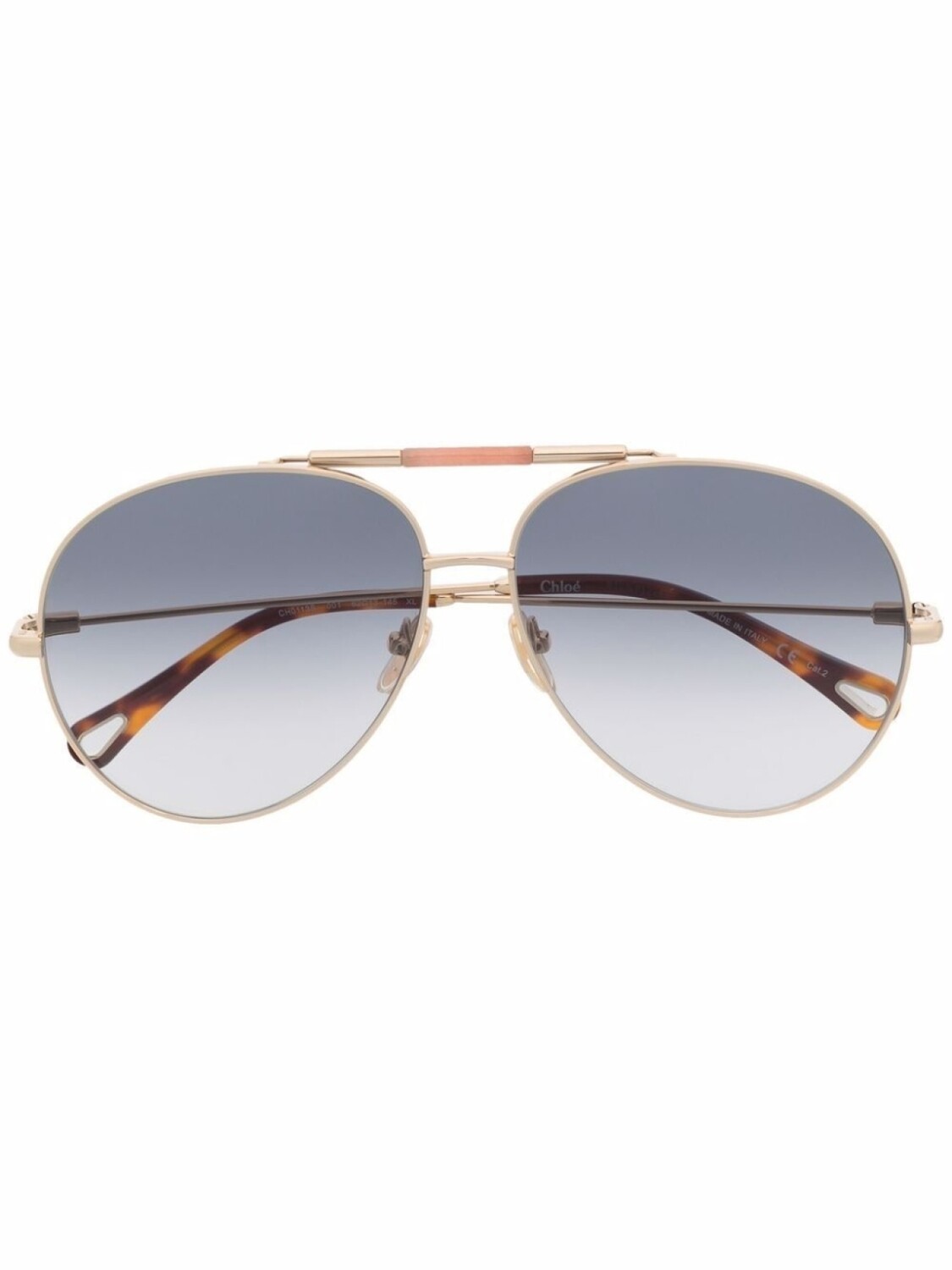 

Chloé Eyewear солнцезащитные очки-пилоты с градиентными линзами, золотой