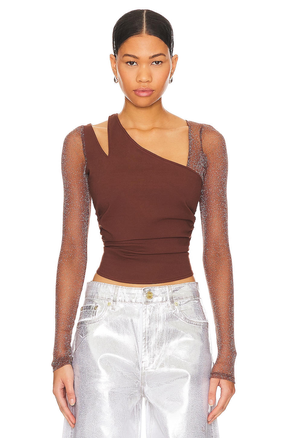 

Многослойный топ x revolve janelle Free People, коричневый