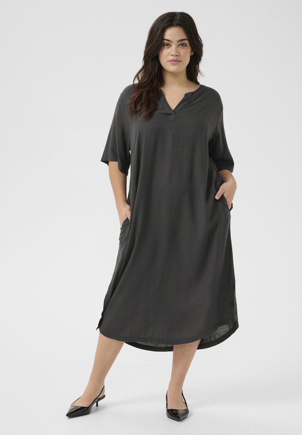

Повседневное платье MILLE KAFTAN Kaffe Curve, черный