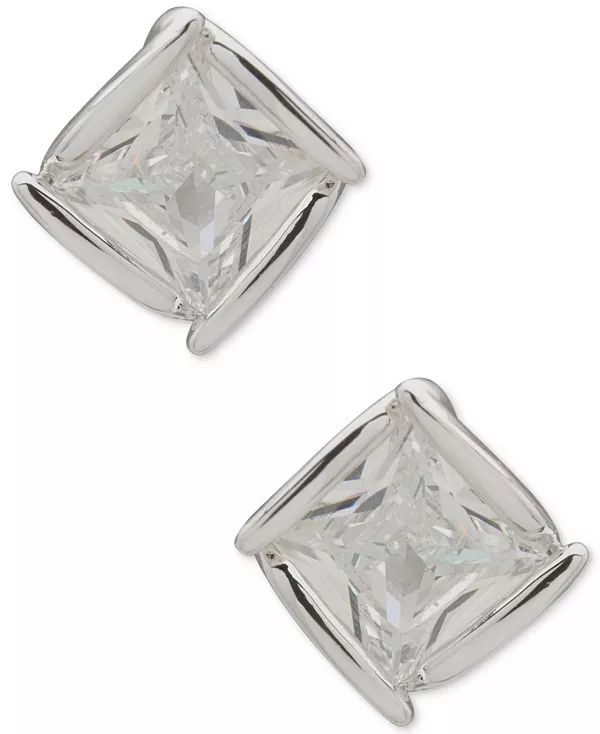 

Серьги-Гвоздики серебряного тона с кубическим цирконием Anne Klein, crystal