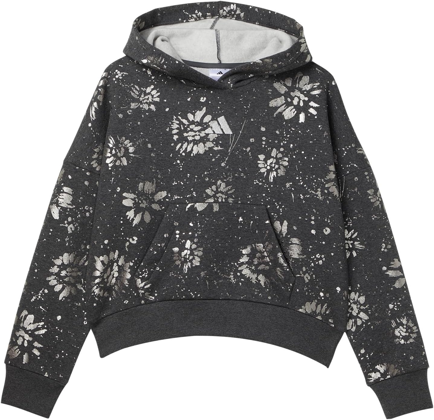 

Гламурный свитер с капюшоном и принтом по всей поверхности adidas Kids, Dark Grey Heather