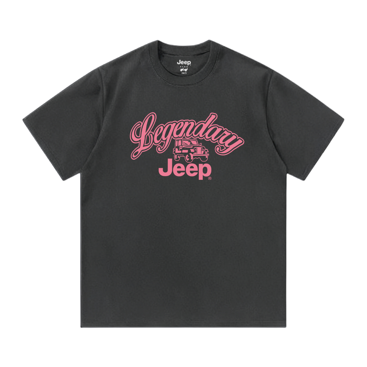 

Футболка для школьников с круглым вырезом Moderate Jeep, темно-серый