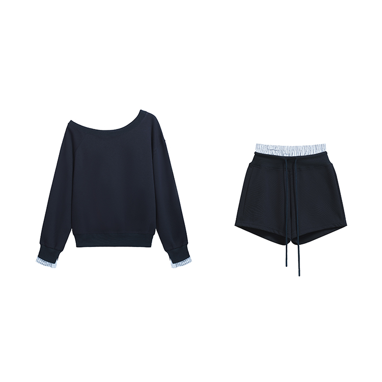 

Повседневный костюм женский Moderate MOMMANWA, темно-синий