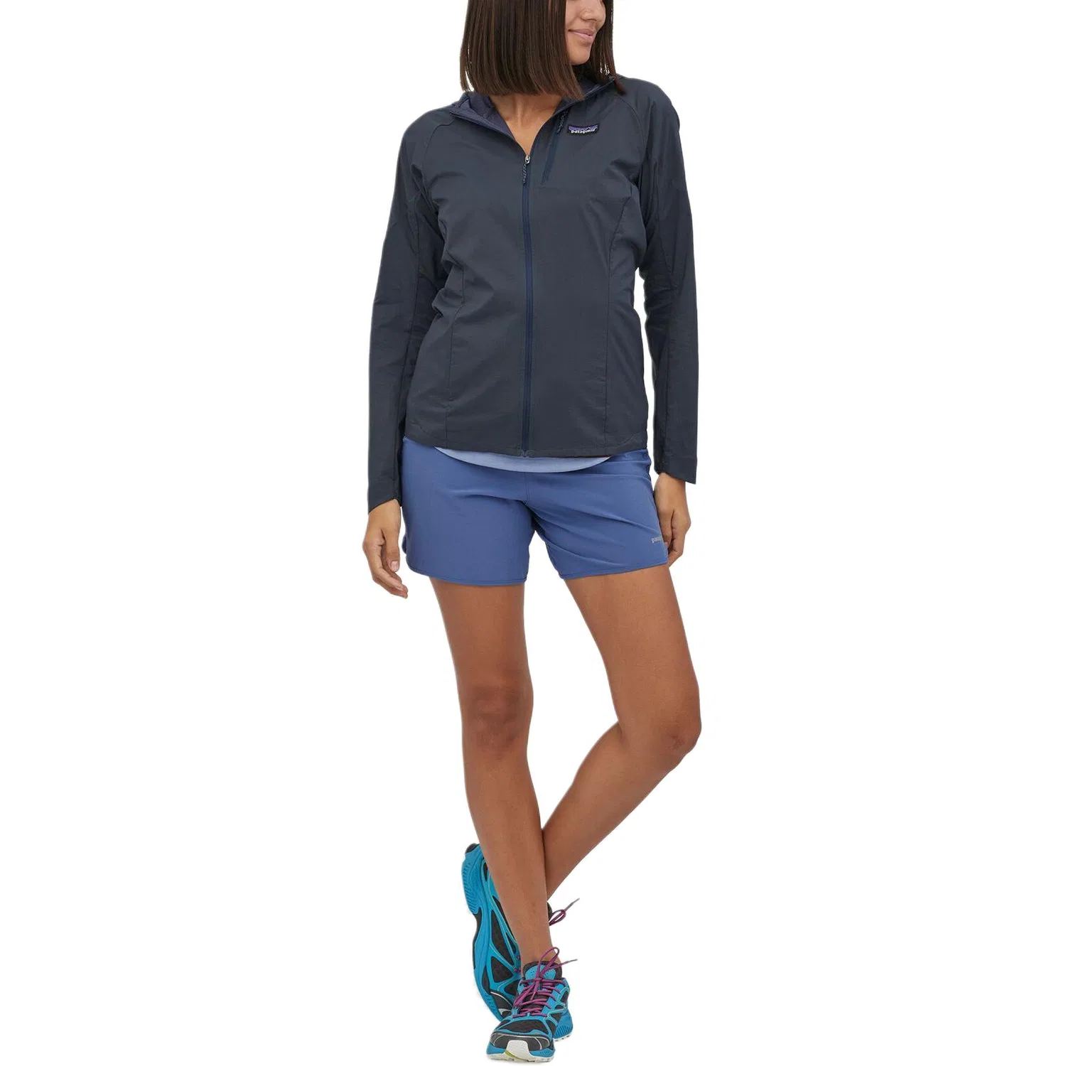 Ветровка Patagonia Houdini Air Jacket для женщин, темно-синяя — фото 3