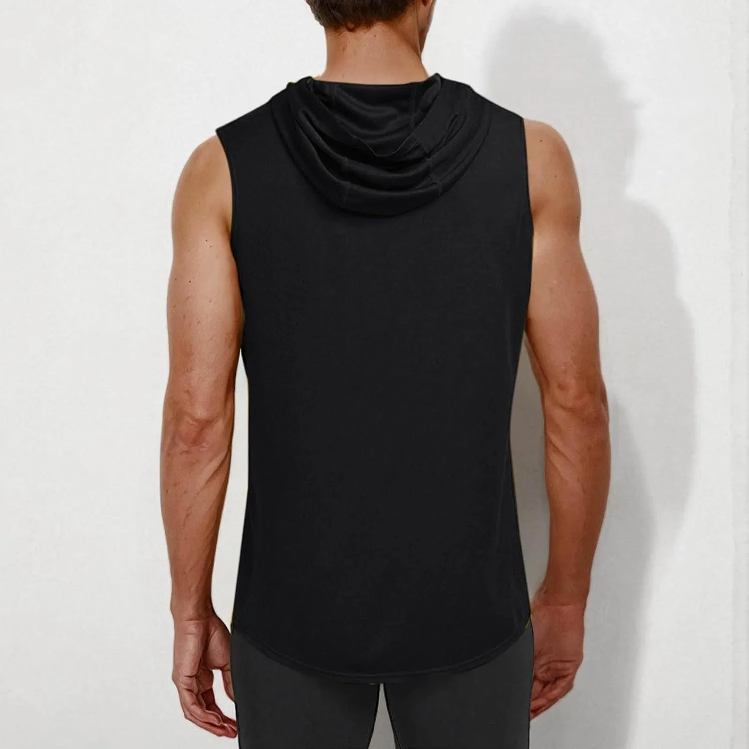 Мужская майка с капюшоном, Mesh Hooded Tank Top, черный — фото 3