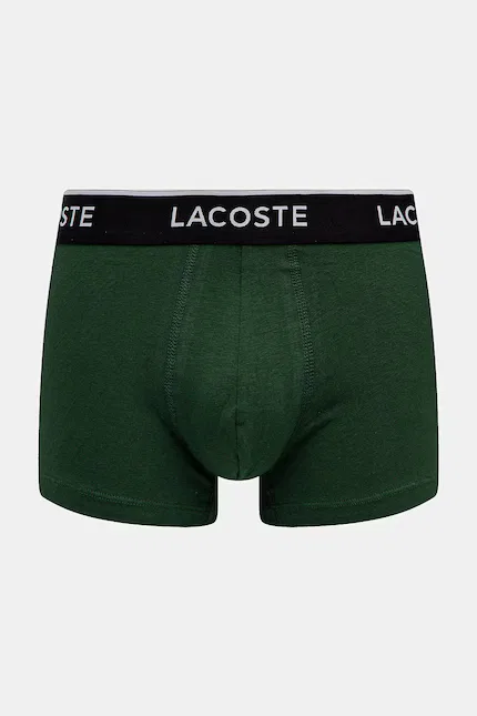Боксеры мужские из мягкого хлопка с эластаном 3 шт Lacoste, серый — фото 2
