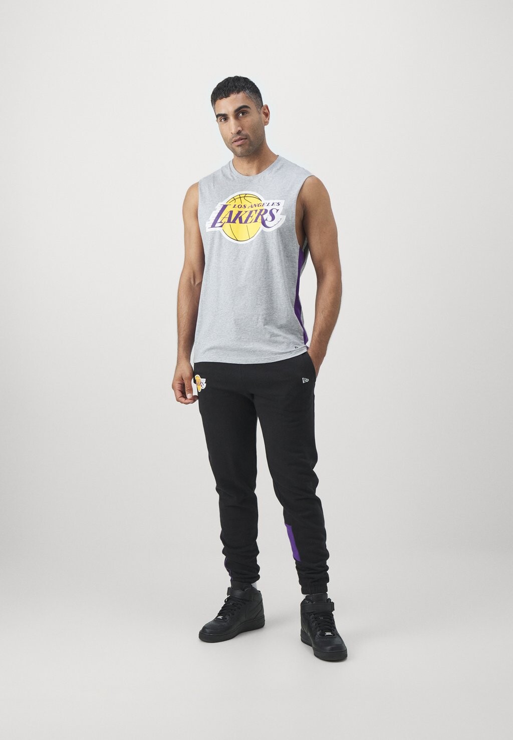 

Clubwear Nba Los Angeles Lakers Color Block Tee New Era, серый