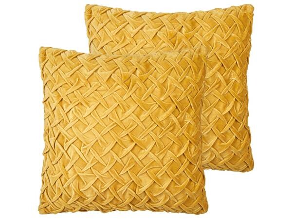 

Подушка Beliani 2 шт CHOISYA, 45x45x45 см, желтый