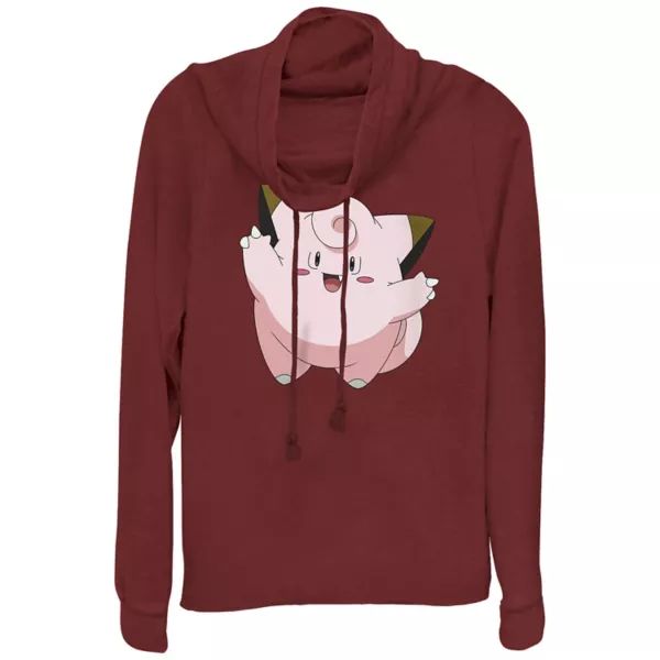 

Футболка с принтом покемонов "Happy Big Hook Clefairy" с воротником-стойкой и длинными рукавами, легкая, для юниоров Licensed Character, цвет scarlet