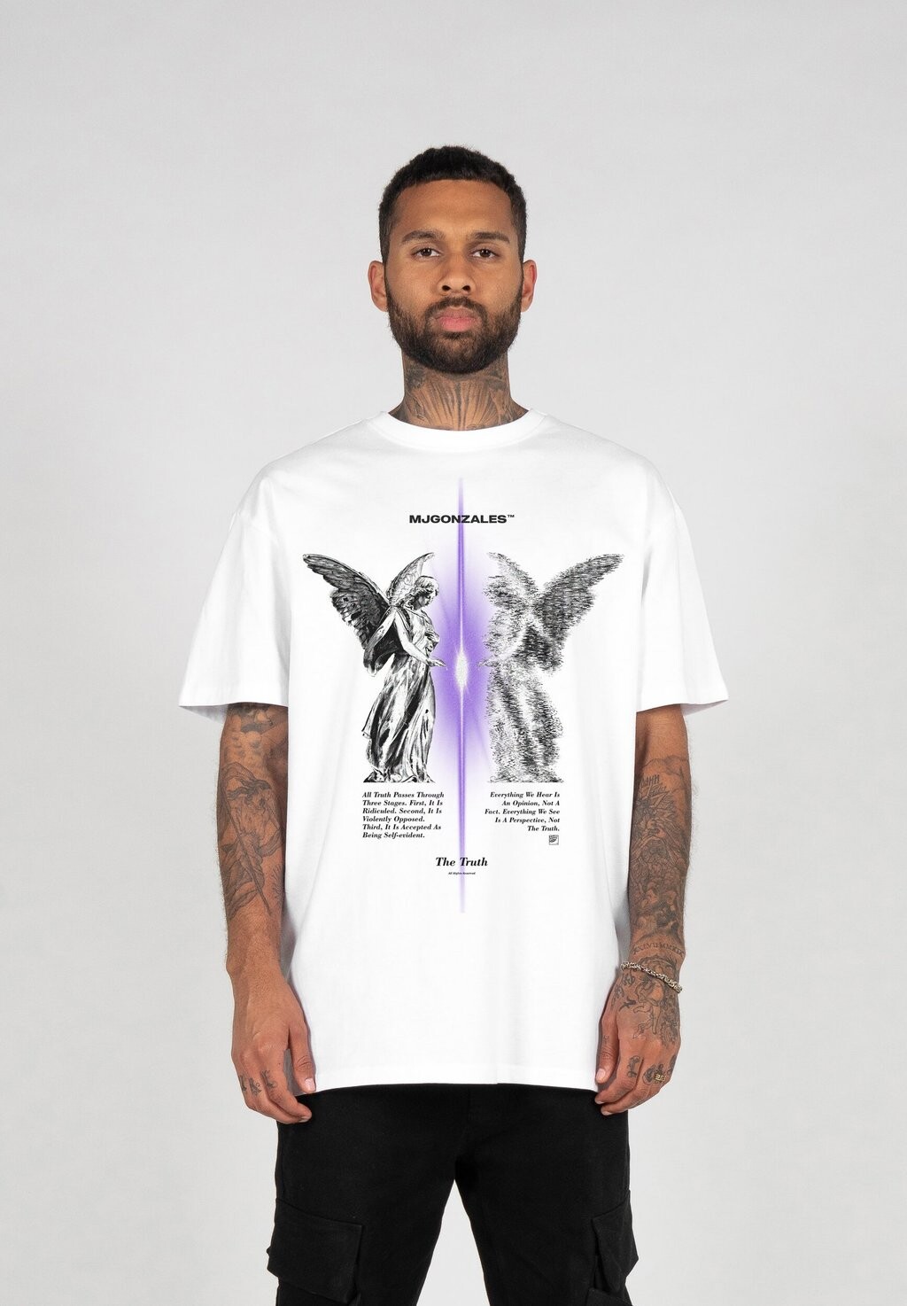 

Футболка с принтом Manner The Truth Heavy Oversized Tee MJ Gonzales, белый
