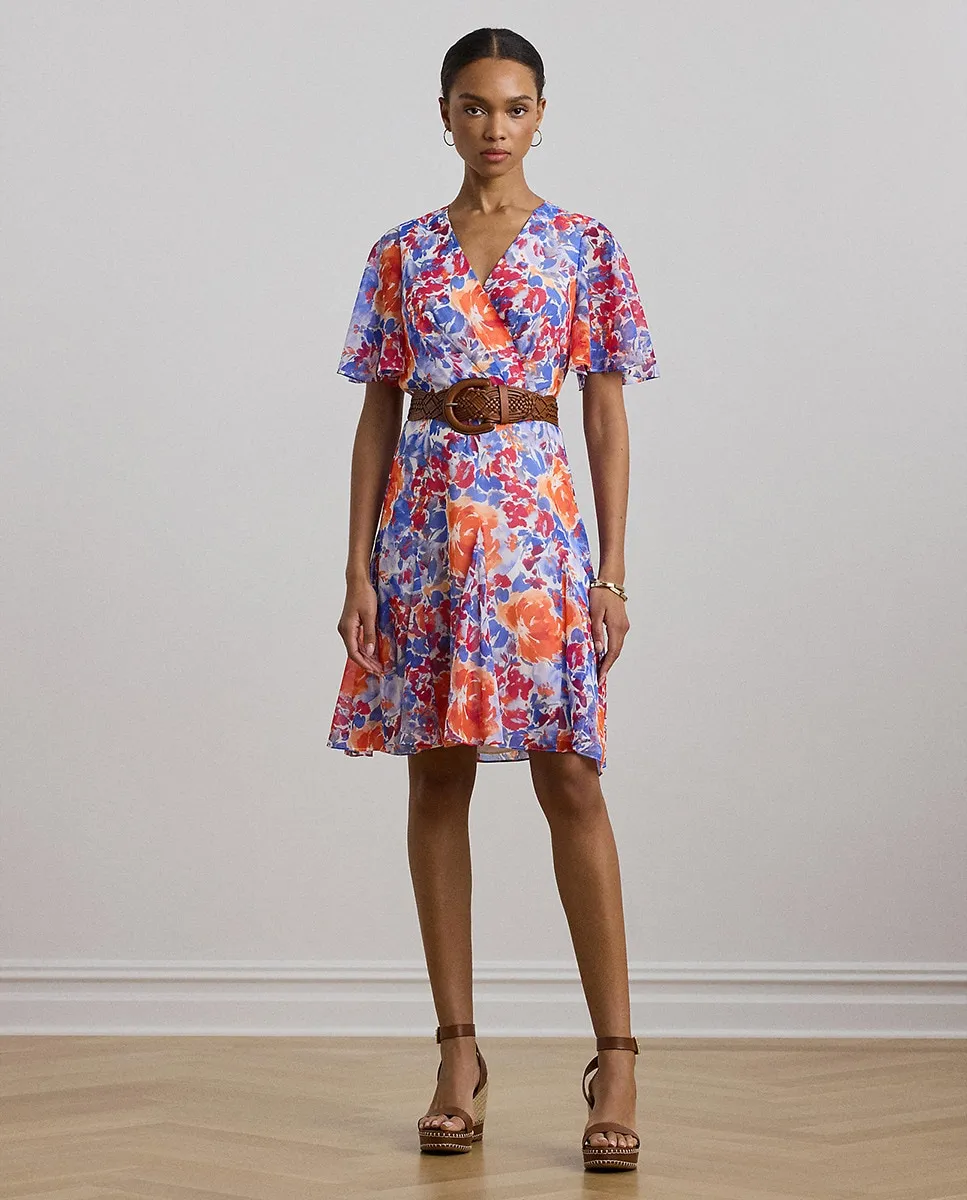 

Короткое платье с коротким рукавом и принтом Lauren Ralph Lauren, многоцветный