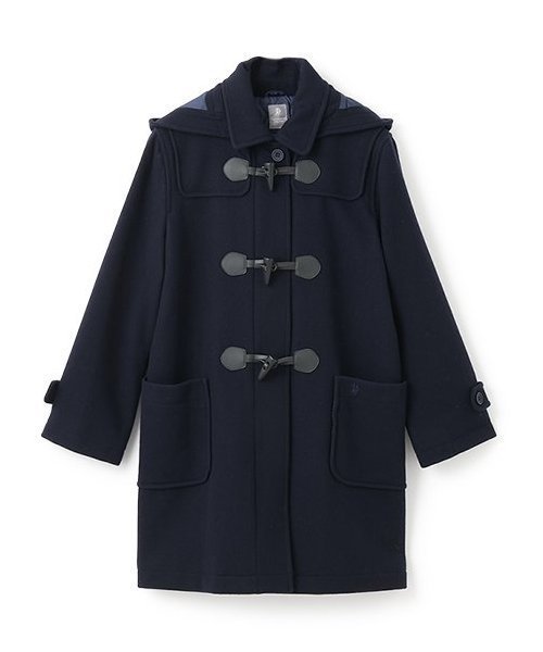 Длинное пальто-дафлкот Pom ponette junior, Navy blue