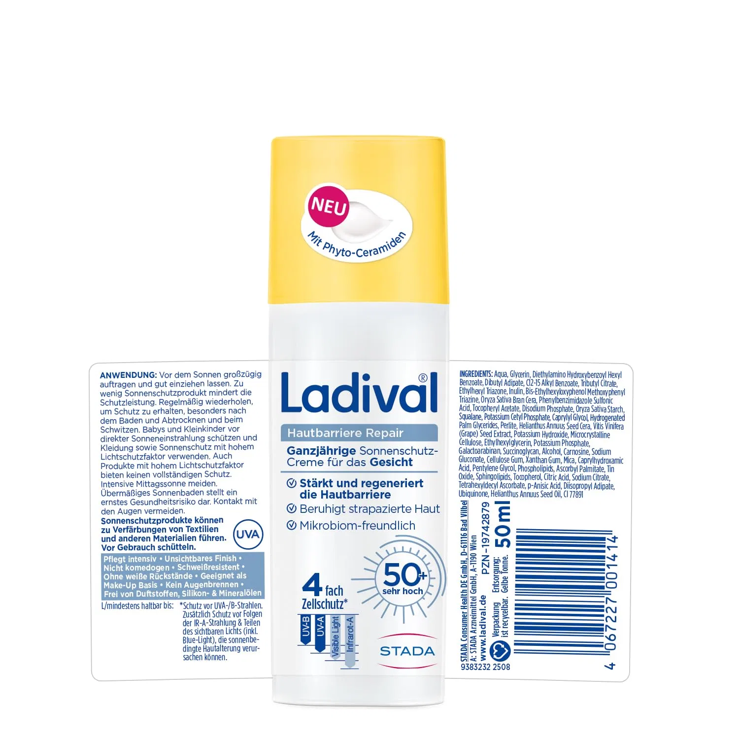 Солнцезащитный крем для лица «Skin Barrier Repair» SPF 50+ от Ladival Ladival — фото 2
