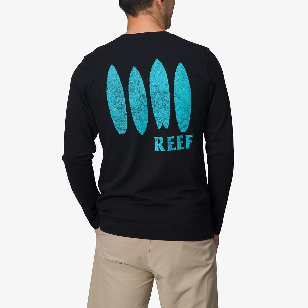 

Мужская футболка с длинными рукавами и рисунком REEF Pettibon, черный