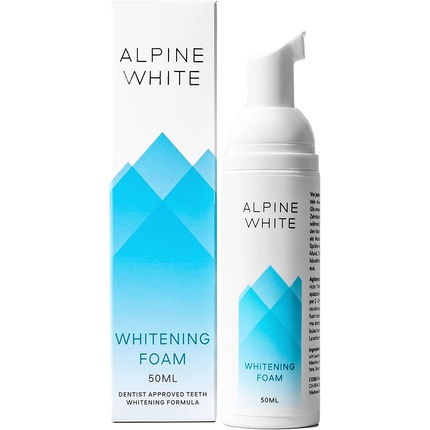 

ALPINE WHITE Отбеливающая пена 2 в 1 Зубная паста и ополаскиватель для полости рта с временным мгновенным эффектом 50 мл
