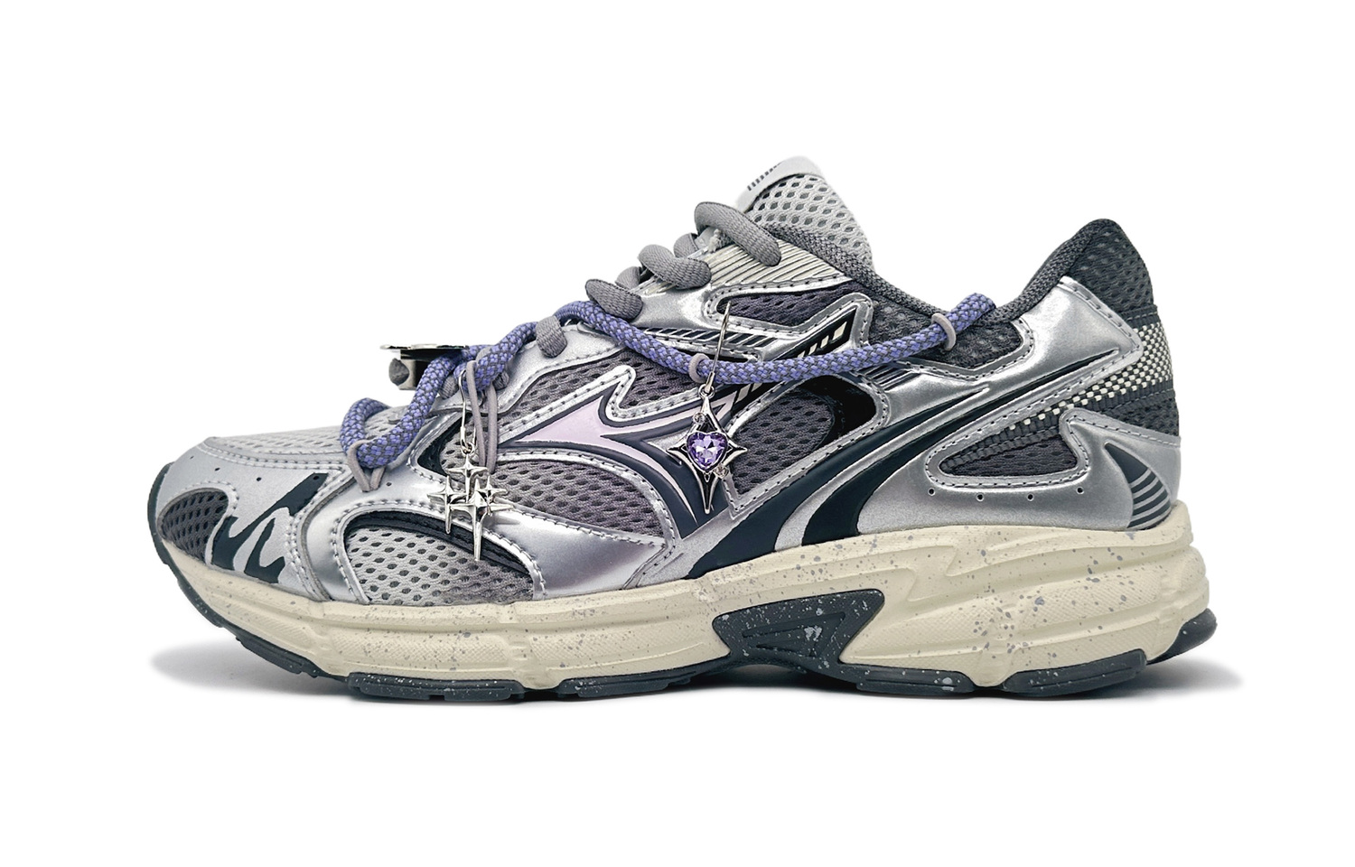 

Mizuno Speed 2K устойчивые к истиранию низкие кроссовки Unisex Purple Gray