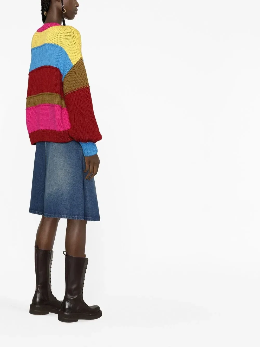 Джемпер вязки интарсия Dsquared2, розовый — фото 3
