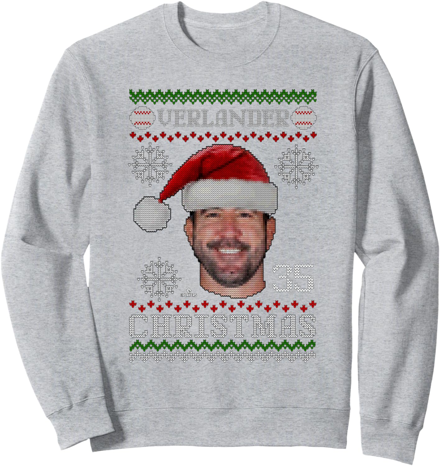 

Рождественский свитер Джастина Верландера с символикой бейсбольной команды Хьюстона, толстовка MLBPA Ryno Sports, серый