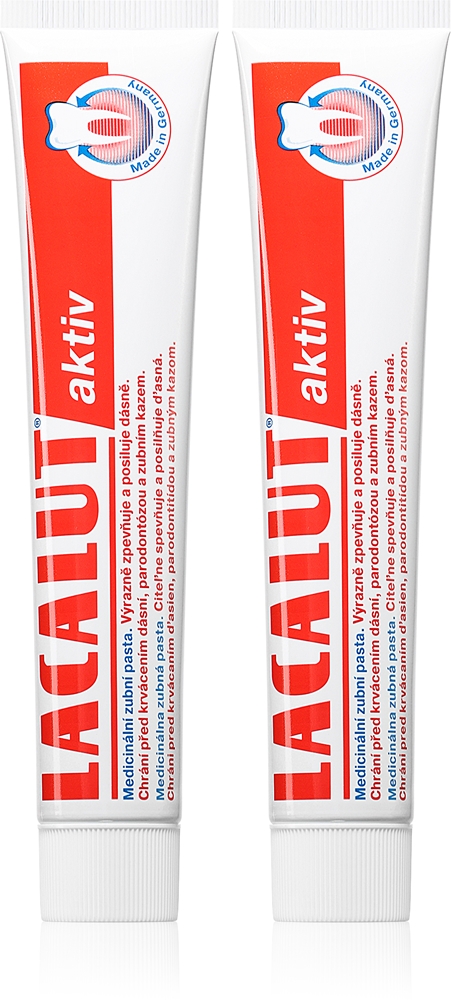 

Зубная паста «Актив» для лечения пародонтита Lacalut, 2× 75 мл