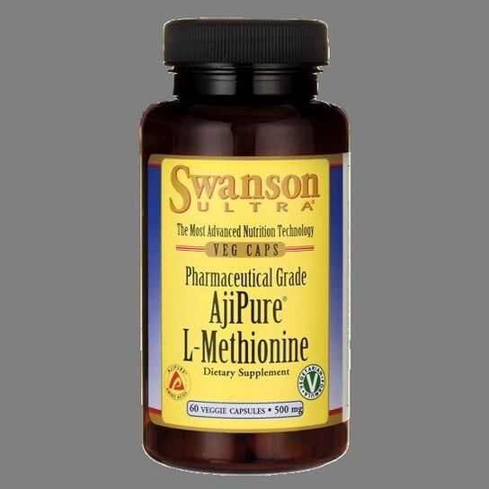 

Swanson, - AjIpure L-метионин - 60 капсул