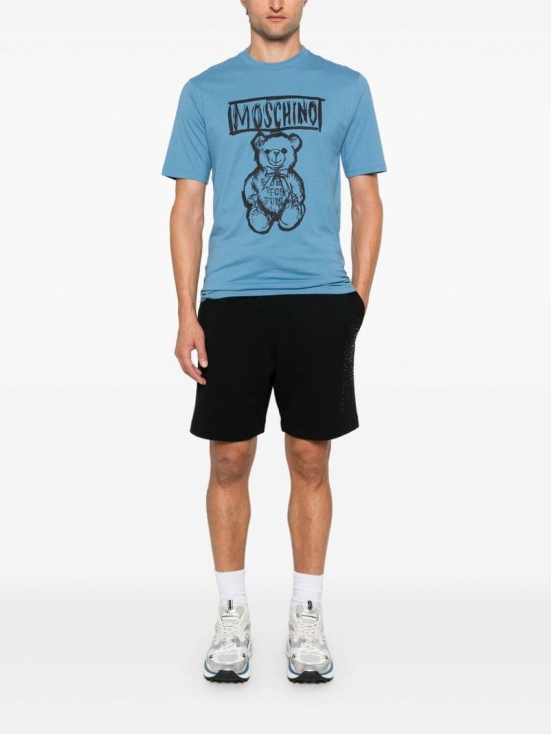 

Moschino шорты с логотипом, черный