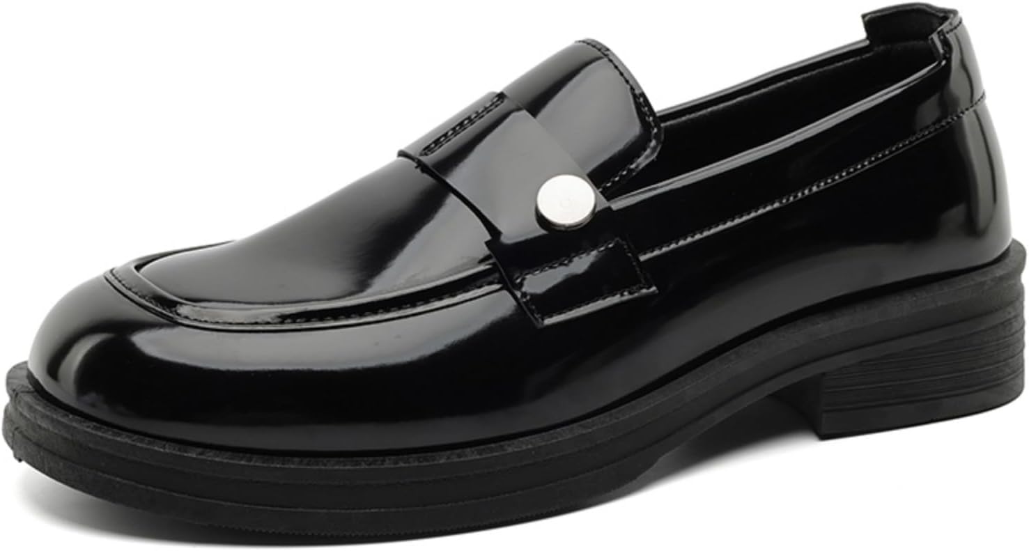 

Мужские лоферы с деталями на пуговицах, стильная формальная обувь- идеально подходит для деловых встреч, офисных дней и ежедневных поездок Aokisx, черный